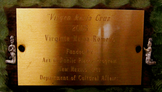 Virgen Maria Cruz
                        plaque 