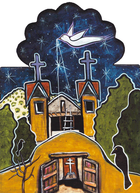 Santuario de
                  Chimayo retablo by Virginia Maria Romero